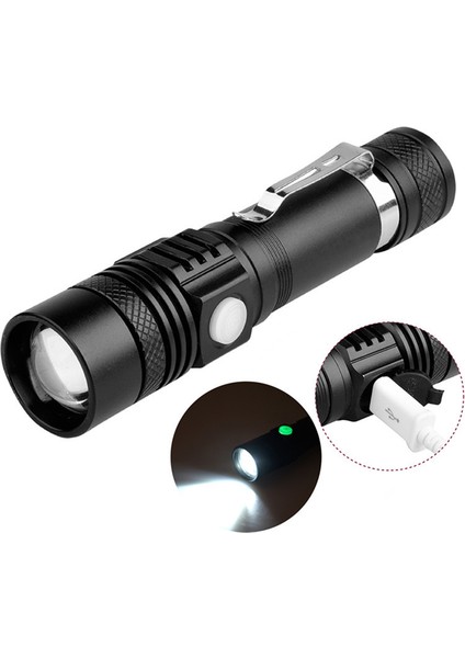 Lumiparty USB Highlight Kullanışlı Güçlü Alüminyum Alaşımlı Mini Küçük El Feneri (Yurt Dışından) fiyatları