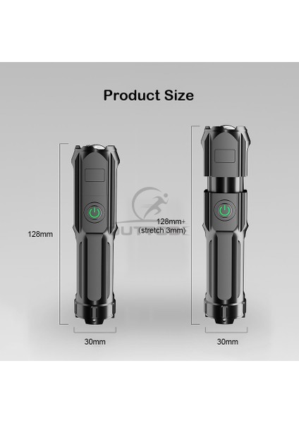 Auoyo Güçlü Işık T6 Penlight Su Geçirmez Parlak LED Işık Torch Işık Torchlight Zoom (Yurt Dışından) fiyatları