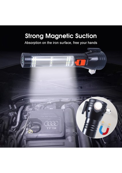 Outtobe Işık Çok Fonksiyonlu Işık Süper Parlak Işık Su Geçirmez Işık Dış Mekan Feneri Taşınabilir Ev Lambası Pencere Kırıcılı Penlight Manyetik Emme Güvenlik Kesici Pusula (Yurt Dışından) fırsatları