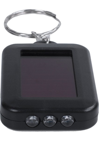 5x Acil Durum 3 LED Torch El Feneri Anahtarlık Güneş Enerjisi Güç Anahtarlık Lamba Işığı (Siyah) (Yurt Dışından) indirimleri