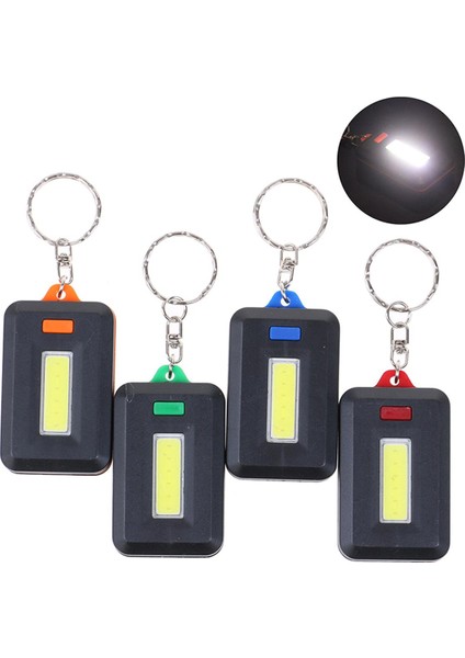 Cob El Feneri Anahtarlık Mini LED El Feneri Taşınabilir Açık Acil Durum Işığı (Yurt Dışından)