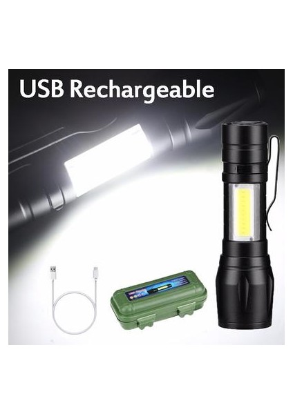 【ayak Izi】 Dış Mekan Taşınabilir 2'si 1 Arada Cob El Feneri Kalem Şeklinde El Feneri Flaş (Yurt Dışından) fiyatları