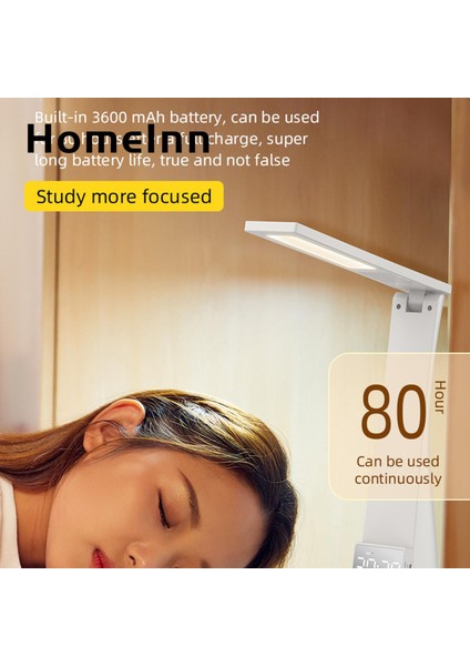 Homeınn Masa Lambası Kısılabilir Çok Fonksiyonlu LED Masa Lambası, Çalar Saat Hoparlörlü (Yurt Dışından) fırsatları