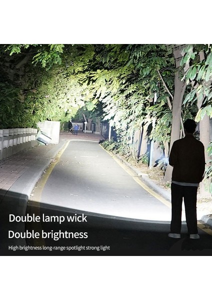 Süper Parlak Mini 2 LED + 5 Cob Güçlü El Feneri USB Şarj Edilebilir Acil Durum Işığı Telefonu Şarj Edebilir (Yurt Dışından) fırsatları