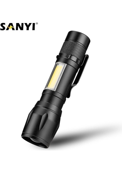 Xpe + LED El Feneri Zumlanabilir Torch Süper Parlak Su Geçirmez El Taktik El Fenerleri Cep Klip Çalışma Işığı Acil Durum Için (Yurt Dışından)