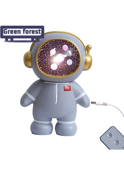 Yeşil Orman Başucu Işık Tak ve Çalıştır Karikatür Para Paraları Kumbara LED Projeksiyon Lambası (Yurt Dışından) modelleri