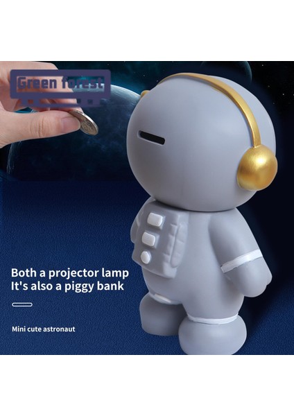 Yeşil Orman Başucu Işık Tak ve Çalıştır Karikatür Para Paraları Kumbara LED Projeksiyon Lambası (Yurt Dışından) fırsatları