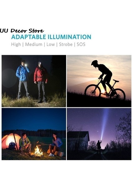 T6 Taktik Askeri LED El Feneri 980000LM Yakınlaştırılabilir 5 Modlu Pilsiz (Yurt Dışından) indirimleri