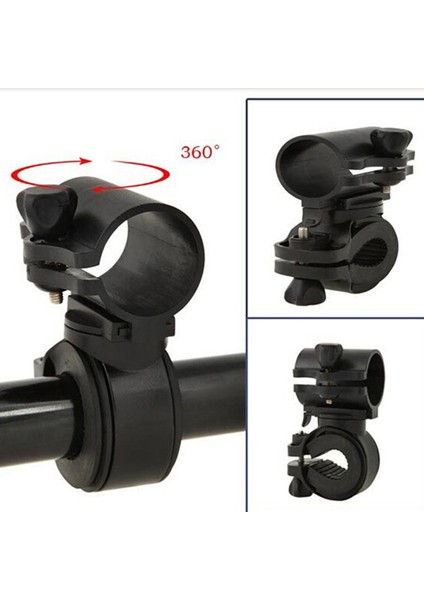 360 Rotasyon Bisiklet Bisiklet Bisiklet El Feneri LED Torch Braketi Montaj Tutucu Dere (Yurt Dışından)
