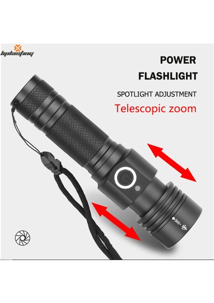 XHP50 Parlak El Feneri Geri Çekilebilir USB Şarj Alt Manyetik El Küçük El Feneri Güzel Malzeme ile Dış Mekan El Feneri (Yurt Dışından) fiyatları