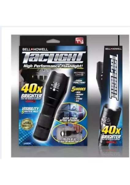 【rongcai】 Yüksek Güçlü Askeri Sınıf Taktik El Feneri Taclight 40X Daha Parlak (Yurt Dışından)