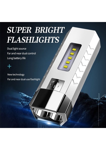 * LED + 5 * Cob ile Şarj Edilebilir Mini El Feneri Güçlü El Feneri Dış Aydınlatma Lambası (Yurt Dışından) fiyatları