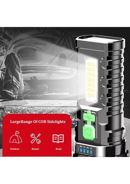 Vimite Açık Su Geçirmez El Feneri Güneş Şarj Edilebilir Süper Parlak Torchlight Taşınabilir Ev Acil Durum Lambası Seyahat Spor Için (Yurt Dışından) fiyatları