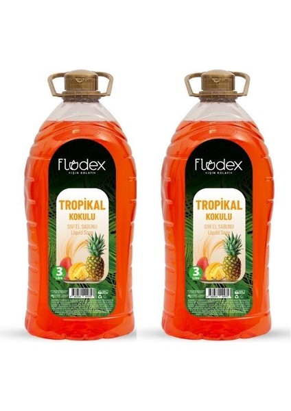 Flodex - Sıvı Sabun Tropikal 3 Lt - 2 Adet