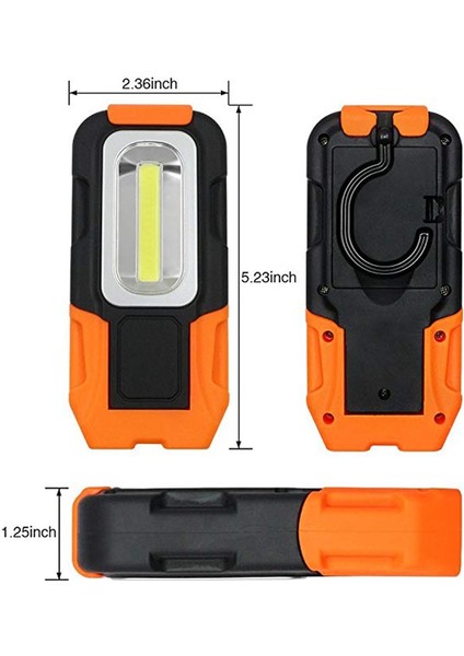 Çok Fonksiyonlu Ev Kullanımı Manyetik LED El Feneri Torch El Feneri Çalışma Işığı-Turuncu (Yurt Dışından) indirimleri