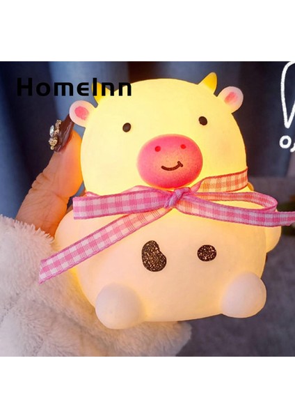 Homeınn Karikatür Inek Lambası Titreşimsiz Ücretsiz Karikatür Inek Tarzı Pille Çalışan LED Gece Lambası (Yurt Dışından) fırsatları