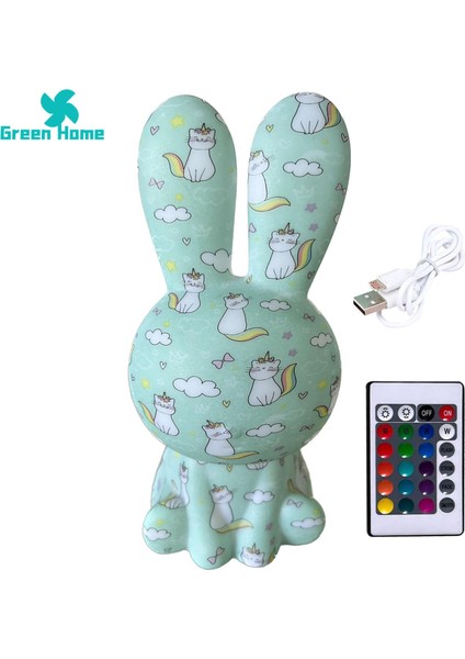 Yeşil Ev Başucu Lambası Sevimli Görünüm USB Şarj LED Masa Lambası Süsleme (Yurt Dışından) fiyatları