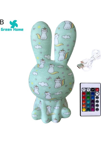 Yeşil Ev Başucu Lambası Sevimli Görünüm USB Şarj LED Masa Lambası Süsleme (Yurt Dışından) fırsatları