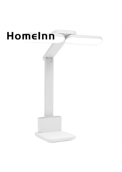 Homeınn Çift Kafalı Masa Lambası Renk Sıcaklığı Ayarlanabilir Karartma Çift Kafalı Masaüstü Lambası Okuma Işığı (Yurt Dışından)