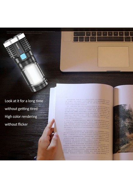 Çekirdekli El Feneri Süper Parlak Şarj Edilebilir El Feneri Çok LED Uzun Menzilli Spot Işığı Açık Hava Balıkçılığı Için Cob Işığı (Yurt Dışından) modelleri