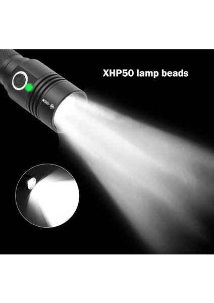 LED XHP50 Karartma Yüksek Parlaklık El Feneri 800-1000LM (Yurt Dışından)