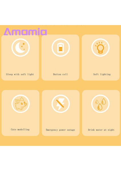 Amamia Karikatür Lamba Göze Çarpan Olmayan Karikatür Gy Ördek Tarzı LED Başucu Lambası Dekor (Yurt Dışından) fırsatları