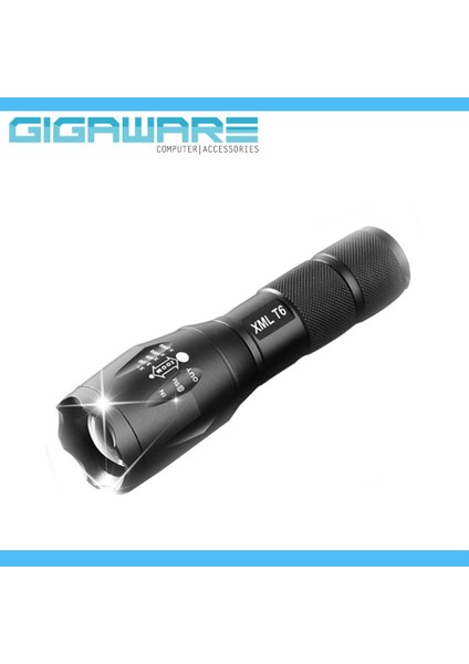 【rongcai】 Ultra Parlak Cree Xml T6 LED Zoom El Feneri Su Sıçramasına Dayanıklı (Yurt Dışından)