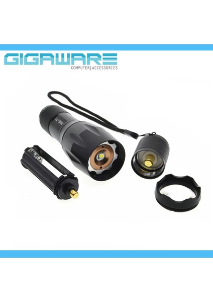 【rongcai】 Ultra Parlak Cree Xml T6 LED Zoom El Feneri Su Sıçramasına Dayanıklı (Yurt Dışından)