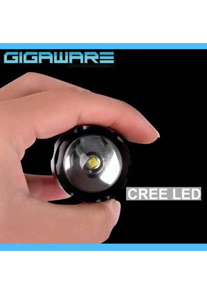 【rongcai】 Ultra Parlak Cree Xml T6 LED Zoom El Feneri Su Sıçramasına Dayanıklı (Yurt Dışından)