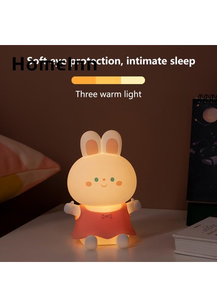 Homeınn Karikatür Lamba Göz Koruması Karikatür Tavşan Kreş Lambası Yatak Odası Uyku Işığı (Yurt Dışından) fırsatları