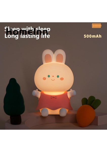 Homeınn Karikatür Lamba Göz Koruması Karikatür Tavşan Kreş Lambası Yatak Odası Uyku Işığı (Yurt Dışından) indirimleri