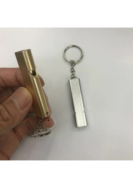 3 Adet Açık Düz Metal Çift Frekanslı Imdat Düdüğü Çift Tüp (Yurt Dışından) modelleri