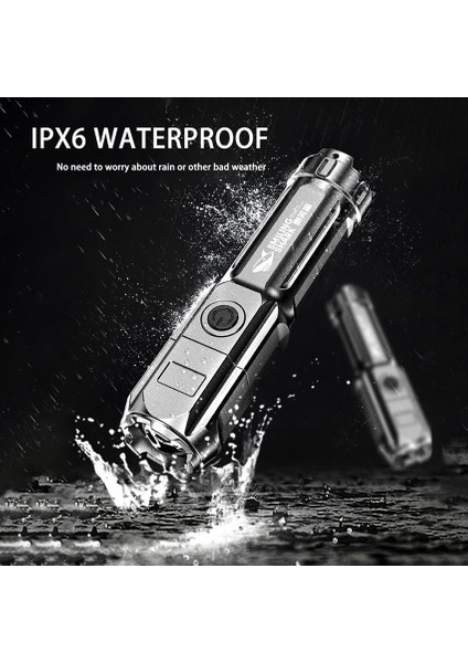 Vimite Taşınabilir LED El Feneri Açık Su Geçirmez USB Şarj Edilebilir Flaş Işığı Teleskopik Zoom Ev Acil Durum Lambası (Yurt Dışından) fırsatları