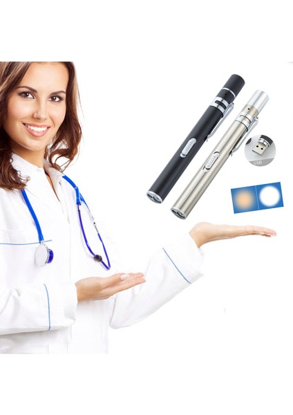 Lumiparty Taşınabilir Çift Işık Kaynağı LED Paslanmaz Çelik Tıbbi Hemşirelik Penlight Tıp Öğrencileri Doktorlar Için El Feneri (Yurt Dışından) fırsatları