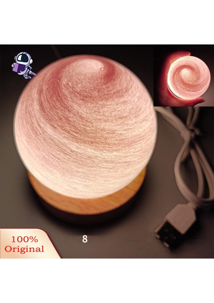 Grebest Gece Lambası Yumuşak Işık Benzersiz Parlayan Planet LED Gece Lambası (Yurt Dışından) fırsatları