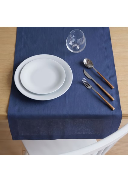 Premium Runner Masa Örtüsü Indigo Mavi Runner 40x150 cm modelleri