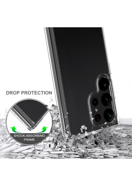 Samsung Galaxy S23 Ultra Için Kristal Berraklığında Sert Akrilik Telefon Kılıfı - Şeffaf (Yurt Dışından)