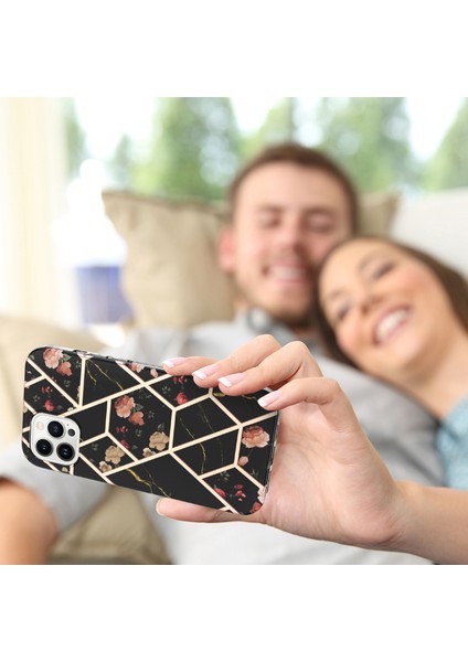 iPhone 15 Pro Max Için Mermer Ince Yumuşak Tpu Darbeye Dayanıklı Telefon Kılıf - Siyah (Yurt Dışından) indirimleri