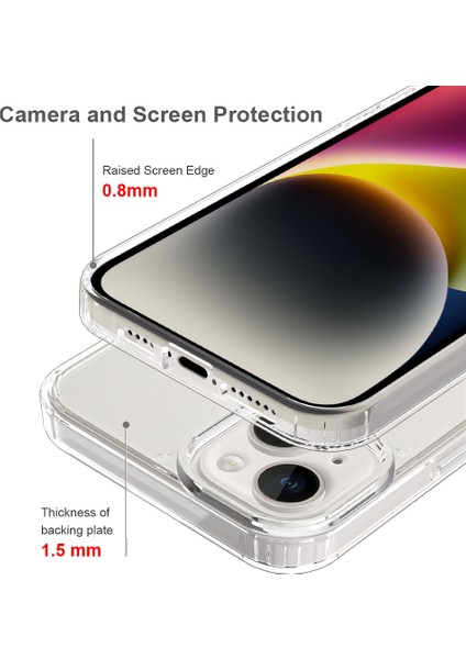 iPhone 15 Plus Için Kristal Berraklığında Sert Akrilik Telefon Kılıfı - Şeffaf (Yurt Dışından) fırsatları