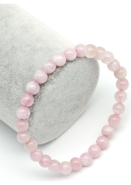 Kunzit Doğal Taş Bileklik 8 mm Küre Kesim