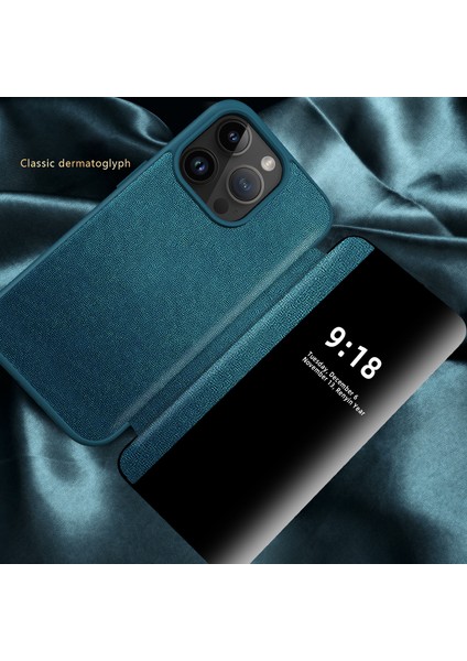 iPhone 15 Pro Için Klasik Business Flip Deri Telefon Kılıfı - Mor (Yurt Dışından) modelleri