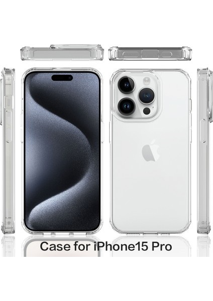iPhone 15 Pro Için Kristal Berraklığında Sert Akrilik Telefon Kılıfı - Siyah (Yurt Dışından) fırsatları