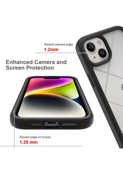 iPhone 15 Plus Için Hibrit Bumper Tam Koruma Telefon Kılıfı - Mavi (Yurt Dışından)