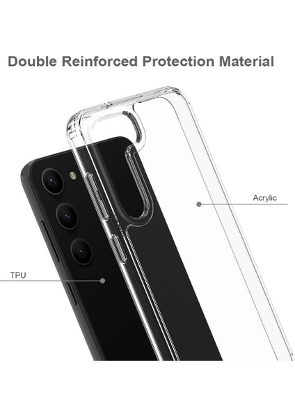 Samsung Galaxy S23+ Için Kristal Berraklığında Sert Akrilik Telefon Kılıfı - Şeffaf (Yurt Dışından) modelleri
