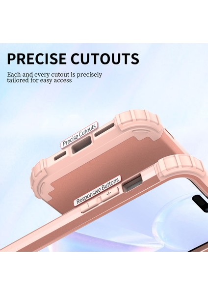 iPhone 15 Pro Için Yumuşak Silikon Sert Pc Tampon Telefon Kılıfı - Rose Gold (Yurt Dışından) indirimleri