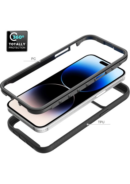 iPhone 15 Pro Max Için Hibrit Bumper Tam Koruma Telefon Kılıfı - Lacivert (Yurt Dışından) modelleri
