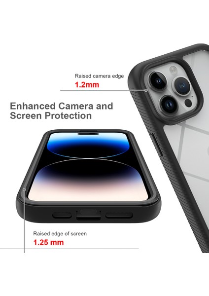 iPhone 15 Pro Max Için Hibrit Bumper Tam Koruma Telefon Kılıfı - Lacivert (Yurt Dışından) indirimleri