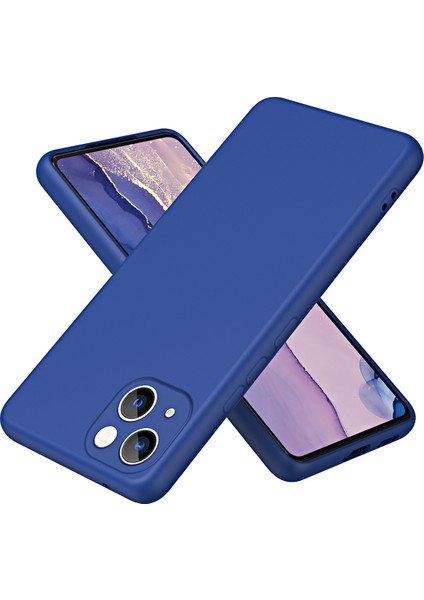 iPhone 15 Plus Için Ince Likit Silikon Yumuşak Telefon Kılıfı - Siyah (Yurt Dışından)