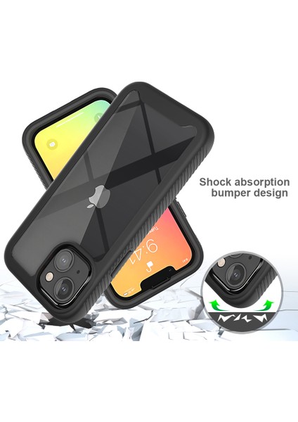 iPhone 13 Mini Için Yerleşik Ekran 360 Tam Koruma Telefon Kılıfı - Mavi (Yurt Dışından) indirimleri