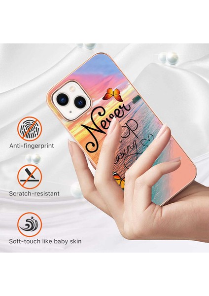 iPhone 15 Plus Için Ince Şık Desenli Tpu Tampon Telefon Kılıfı - Altın (Yurt Dışından) modelleri